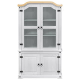 Display Cabinet White 103.5 x 42 x 180 cm Solid Pine Wood 42024945