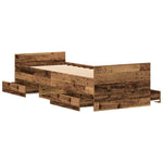Bed Frame with Headboard Old wood 75 x 190 cm Engineered wood 3329306