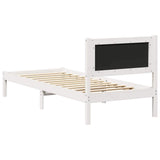 Bed Frame with Upholstered Headboard Light Grey 75 x 190 cm 878303