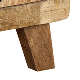 Bedside Cabinet 2 pcs 37x32x50 cm Solid Wood Rough Mango 4104516