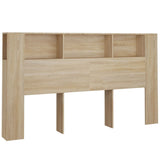 Headboard Cabinet Sonoma oak Engineered wood Full 811946