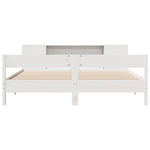 Bookcase Bed without Mattress White 180x200 cm Super King Solid Wood Pine 3322940
