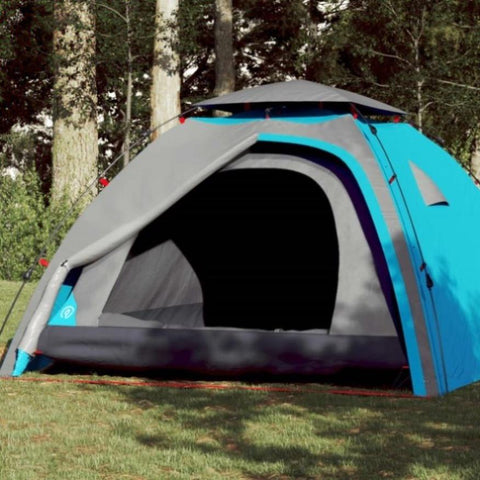 ZNTS Camping Tent Dome 4-Person Blue Quick Release 4004243