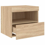 Bedside Cabinets with LED Lights 2 pcs Sonoma Oak 50x40x45 cm 836768