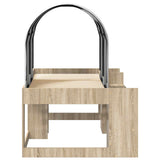 Bed with Tunnel 3 pcs Sonoma Oak and White Engineered Wood 3423509