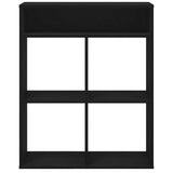 Book Cabinet Black 66x31x80 cm Engineered Wood 860293