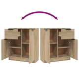 Sideboards 2 pcs Sonoma Oak 60x30x70 cm Engineered Wood 3115814
