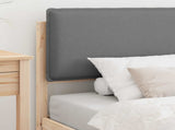 Bed Frame with Upholstered Headboard Light Grey 100 x 200 cm 877579
