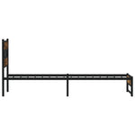 ZNTS Metal Bed Frame without Mattress Smoked Oak 80x200 cm 4017209