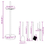 5 Piece Fireplace Tool Set 18x66 cm Steel 156376
