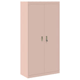 Storage Cabinet 2 pcs Pink 90 x 40 x 220 cm Steel Lockable 3438658