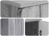 Desk with Shelf Grey Sonoma 142.5 x 50 x 75 cm Engineered Wood 3414591