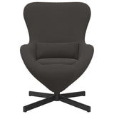Egg Chair Dark Grey 63 x 73 x 90 cm Fabric 42002771