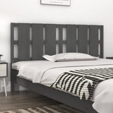 Bed Headboard Grey 165.5x4x100 cm Solid Wood Pine 818002