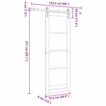 Sliding Door Manual ORKDAL White 73.5 x 211 cm Wood and metal 3332438