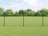 Chainlink Fence with Post 10 x 1 m PVC-Coated Steel Green Mesh 3336232