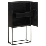Sideboard Black 60x30x120 cm Solid Acacia and Mango Wood 321613