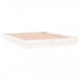 LED Bed Frame without Mattress White 160x200 cm Solid Wood 819983