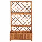 Raised Bed with Trellis 85x38x150 cm Solid Acacia Wood 316542