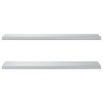 Wall Shelves 2 pcs 100x30x3 cm Silver Stainless Steel 30279
