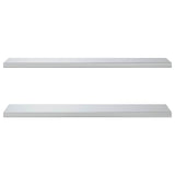 Wall Shelves 2 pcs 100x30x3 cm Silver Stainless Steel 30279