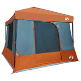 Camping Tent Set 2 pcs Grey and Orange Taffeta and Fabric 3337179