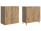 Cabinet Set 2 pcs Artisan Oak 66 x 34.5 x 90 cm Engineered Wood 3416546