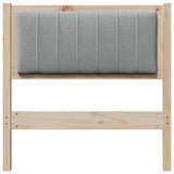 Upholstered Headboard Brown 80 cm Solid Pine Wood 879089