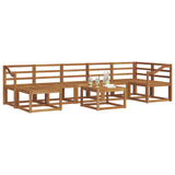 Outdoor Sofa Set 8 pcs Natural Solid Acacia Wood 3366757
