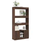 Highboard Brown Oak 92x33x180 cm Engineered Wood 3309624