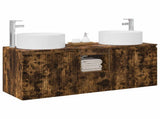 Bathroom Cabinet Set 3 pcs Smoked Oak 49.5 x 44.5 x 65.5 cm 3405742