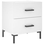 ZNTS Bedside Cabinets 2 pcs White 40x35x47.5 cm Engineered Wood 827309