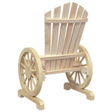 Garden Adirondack Chair Natural Wood Solid Fir Wood Standard 365089