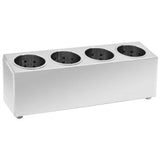 Cutlery Holder 4 Grids Rectangular Stainless Steel 51227