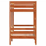 Bunk Bed without Mattress Wax Brown 90x190 cm Single Solid Wood Pine 3284223