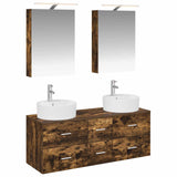Bathroom Furniture Set 5 pcs Smoked Oak 3406915