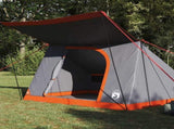 Camping Tent Grey and Orange 282 x 225 x 154 cm Taffeta 42001159