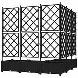 Garden Planter 5 pcs Black 120 x 120 x 125.5 cm PP 42002842