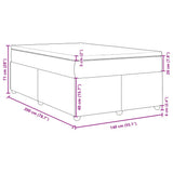 Box Spring Bed with Mattress Blue 140x200 cm Fabric 3285386