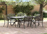 Garden Dining Set 7 pcs Black Aluminium 3334657