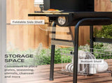 Charcoal BBQ, with Thermometer, Shelves and Wheels T3398P314719