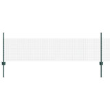 Welded Wire Fence with Posts 100 x 0.5 m PVC-Coated Steel Green 3336533