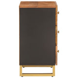 Bedside Cabinet Brown and Black 50x33x60 cm Solid Wood Mango 356792