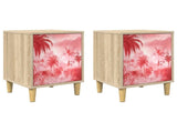 Bedside Cabinet AACHEN 2 pcs Sonoma Oak 36 x 33 x 50 cm 8007224