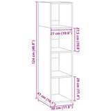 Highboard Concrete Grey 30x41x124 cm Engineered Wood 846379
