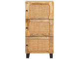Highboard with Storage Brown 90 x 33 x 75 cm Solid Mango Wood 4018073