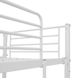 Bunk Bed with Table without Mattress White Metal 90x200 cm 287906