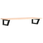 Basin Shelf Wall Mounted Steel and Solid Wood Oak 3302551