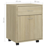 Storage Cabinet Sonoma oak Engineered wood Medium Rollable 808443
