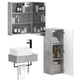 Bathroom Furniture Set 4 pcs Concrete Grey 3407402